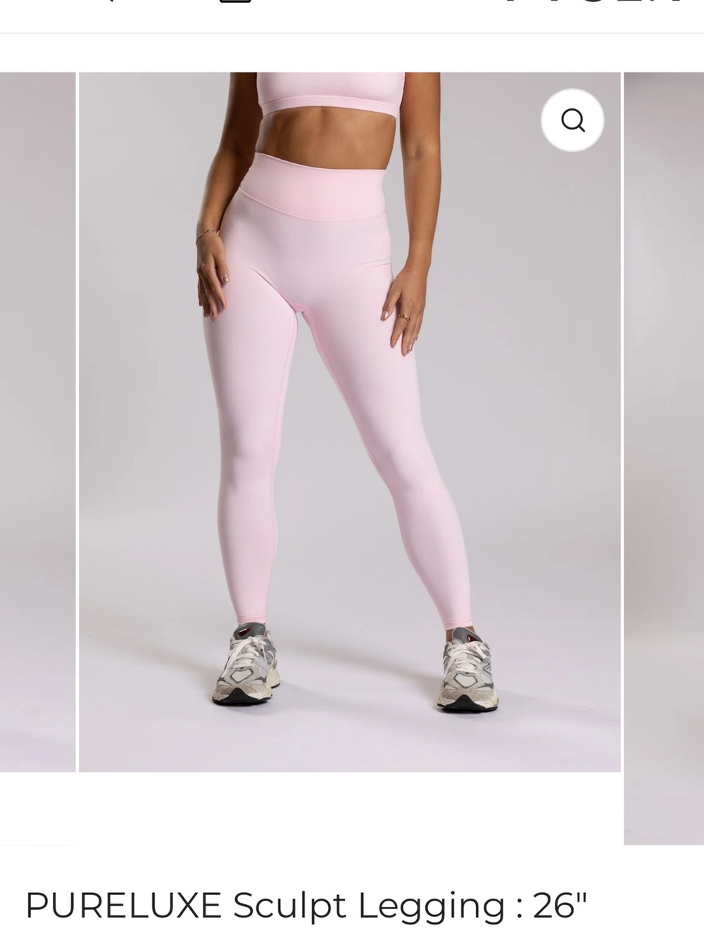 P'tula PureLuxe Sculpt High-Waist Leggings in Light Pink